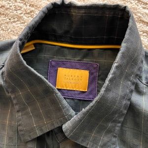 ROBERT TALBOTT Carmel Mens' Black Check Button Shirt sz M